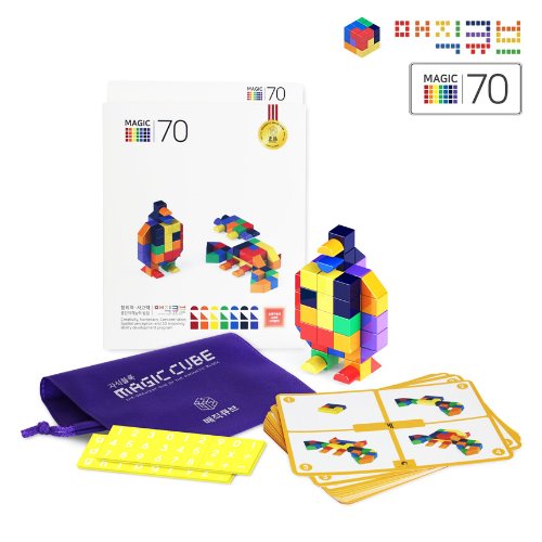 매직큐브 믹스 70P 카드+스티커포함 반원 삼각 사각