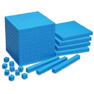 [EDU 0930] 수모형 기본세트 (파란색 플라스틱) / Plastic Base Ten Starter Set