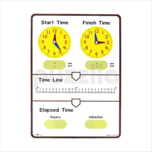 쓰고지우는 시계학습보드판 A4 모형시계 시계모형세트