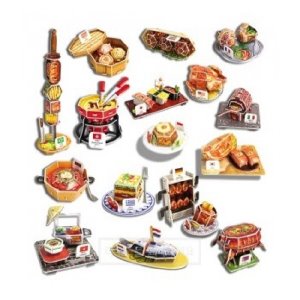 스콜라스1 세계의 전통 음식1 (16종) 세계 음식모형
