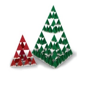 수학6 크리스마스 에디션 시어핀스키 삼각형 전개도 (80매) 시어핀스키만들기 시에르핀스키 학교용 체험