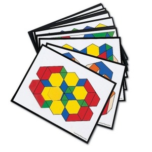 ai09 러닝리소스 EDU 0264 패턴블록 디자인 카드 패턴블록카드 패터블럭카드 학교용 디자인카드세트