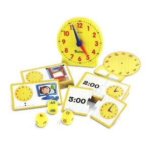 ai09 러닝리소스 EDU 3220 시간 학습 활동세트 카드활용 시간수업 시계모형세트 모형시계 시간학습활동세트