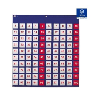 ab01 러닝리소스 LER 2208 (100 수 배열판 포켓 차트) 숫자카드포함 수배열포켓차트