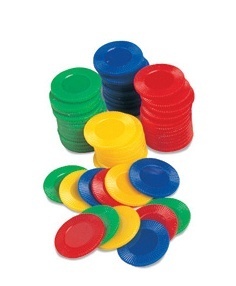 [EDU 0194] 수세기 교구 컬러칩 (4색 - 1000개) Stackable Counting Chips