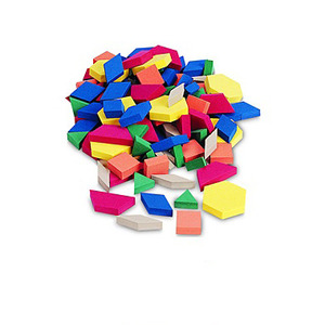 [EDU 0634] 플라스틱 패턴블록 Plastic Pattern Blocks, 0.5cm (Set of 100
