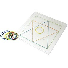 [EDUC 8512] 지오보드 (투명 5핀) Transparent Geoboard (5 × 5 pin, 6 inch) 