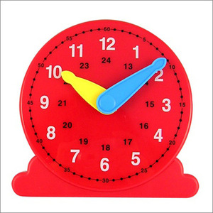 조이매스 학생용 모형시계(색상 임의배송) 시계모형 수업용시계 플라스틱시계 어린이시계 시계수업 