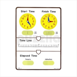 ab02 퍼즐리아 쓰고지우는 시계학습보드판 시계보드판 학교용 시간학습판 시계모형 학습판 플라스틱