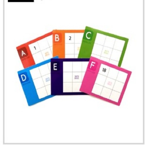 수학6 매쓰매직 삼진법 마법의 숫자 카드 (5인용) 삼진법스티커 삼진법숫자카드 학교용 숫자맞추기 게임