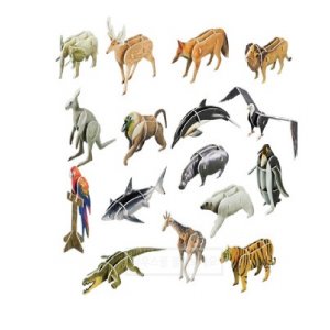 스콜라스1 세계의 동물들 16종 만들기 입체퍼즐 모형