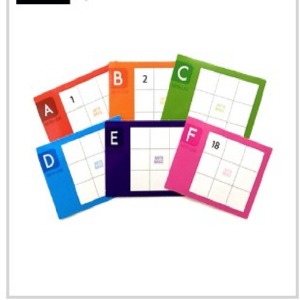 수학6 매쓰매직 삼진법 마법의 숫자 카드 (5인용) 삼진법스티커 삼진법숫자카드 학교용 숫자맞추기 게임