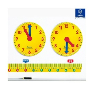 ab01 러닝리소스 LER 2983 시간 경과 계산하기 자석 세트 시간계산하기 시간수업 교사용모형시계