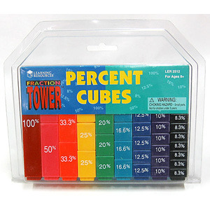 [EDU 2512] 퍼센트 막대 / Fraction Tower® Cubes: Percent Set
