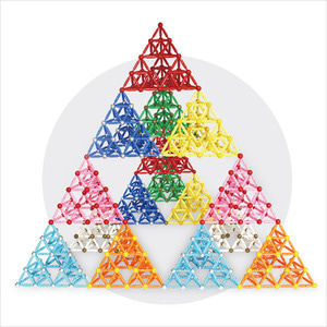 2018년 매쓰타임 시어핀스키 피라미드 4단계세트 자석